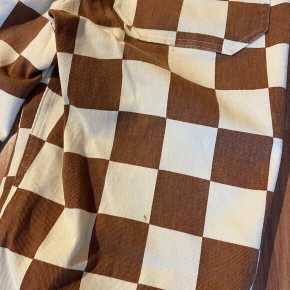 P&Co Service Fatigue Pants - Rust Checkerboard - Size UK8 Regular - Picture 8 of 8